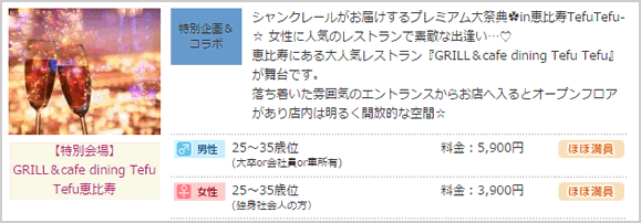 シャンクレールのパーティー例